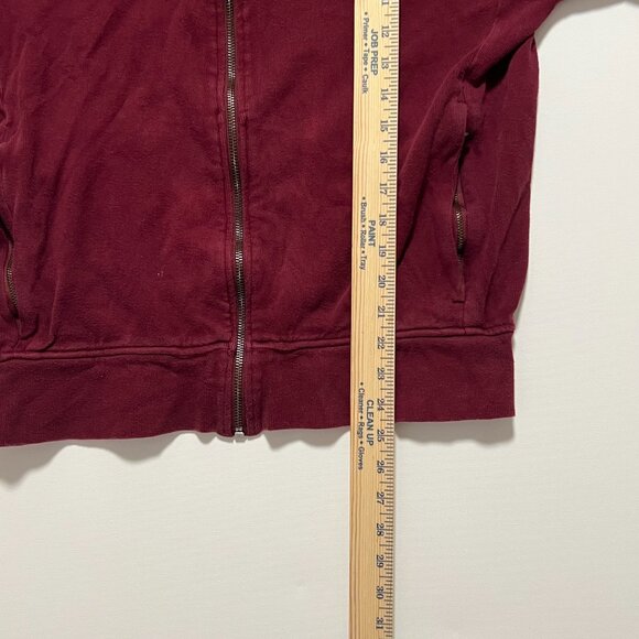 Polo Ralph Lauren Hoodie Full Zip Nylon Hoodie Maroon Men's size Medium - Picture 3 of 7